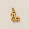 Gold Capricorn zodiac sign pendant crafted from 18K gold-plated durable stainless steel - Capricorn Zodiac Pendant / Gold