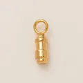 Pendentif capsule haut de gamme en acier inoxydable plaqué or 18 carats pour bijoux DIY - Pointe ogive