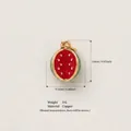Detailed dimensions and weight specifications for enamel watermelon slice copper charm pendant - Red Watermelon Slice Pendant / Pendant Only (No Chain)