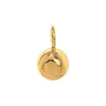 Polished golden spherical stainless steel pendant charm for DIY jewelry and necklaces - Apple