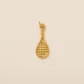 Pendentif raquette de tennis en acier inoxydable doré pour création bijoux DIY - Tennis