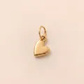 Close-up of 18K gold-plated heart pendant with polished finish and secure jump ring. - Gold Mirror Heart Pendant / Pendant Only (No Chain)