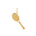 Elegant gold-plated stainless steel tennis racket charm pendant for DIY jewelry making - Tennis Racket