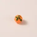 Close-up of an orange pumpkin-shaped stainless steel pendant DIY charm accessory - Single Pendant (No Chain) / Pink Persimmon Pendant