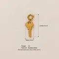 Goldfarbener Schlüsselanhänger aus Edelstahl für DIY-Schmuck - Glatter Schlüsselstil / Gold