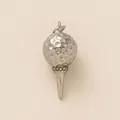 Pendentif de golf en acier inoxydable argenté pour la création de bijoux DIY - Balle de Golf Couleur Argent