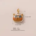 Pendentif en forme de tête de chat en cuivre pour la fabrication de bijoux DIY créatifs - Serious Cat Pendant