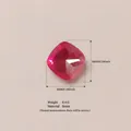 Cuenta cuadrada de resina facetada rosa de 6 mm para bisutería y accesorios DIY - Zirconia Roja de Enero (Accesorio Único)