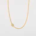 Collier chaîne à maillons minimaliste en acier titane doré pour bijoux personnalisés. - Chaîne de Perles + Anneau Ressort