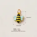 Emaille-Bienenanhänger aus Kupfer in Gelb und Blau für die DIY-Schmuckherstellung - Bienenanhänger