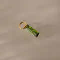 Green rectangular zircon birthstone pendant in gold-finished titanium steel, SKU view - May Pendant (Emerald Color)