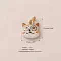 Pendentif chat mignon en cuivre pour création bijoux DIY, taille 12mm, finition dorée 14K. - Pendentif Chat Gros Visage