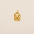 Pendentif de lacrosse en acier inoxydable doré pour la création de bijoux DIY - Tennis De Crosse