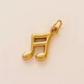 Pendentif note de musique minimaliste en acier inoxydable plaqué or 18 carats DIY - Pendentif Note de Musique Or