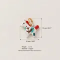 Pendentif breloque cheval en émail avec anneau en cuivre et motif floral - Pendentif Cheval Blanc N° 2
