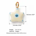 Vue détaillée d'un pendentif étoile jaune en cuivre avec dimensions 13,4 mm x 14,6 mm - Biscuits En Forme D'étoile - 3 - Paquet Complet