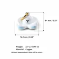 Vue détaillée du pendentif mignon en cuivre montrant ses dimensions et matériaux - Gâteau À La Crème - 7 - Tous Emballés