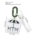 Unique bag charm featuring umbrella illustration tag, green carabiner and white cord accent - Camping Umbrella Style