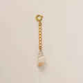 Accessoire de bikini en chaîne dorée élégante avec pendentif coquillage blanc pour bijoux DIY - Pendentif Petit Conque / Fermoir Anneau à Ressort 10mm