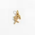 Vue détaillée d'un pendentif signe du zodiaque Sagittaire en acier doré avec étoile - Sagittarius Symbol Pendant / Or