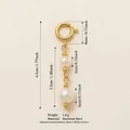 Elegante colgante de perlas y acero inoxidable dorado para bikinis y ropa de vacaciones - Cadena de Amuletos para Bikini de Perlas Artificiales / 4.5CM