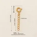 Cadena de extensión de acero dorado para bikini o joyería, 4,1 cm de largo - Seven-Ring Decor Chain / 4.1cm