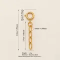 Cadena de conexión de acero inoxidable dorado con un cierre de anillo de 10 mm - Paperclip Bikini Decor Chain / 4,9cm