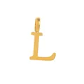 Polierter 18K vergoldeter Edelstahl-Anhänger Buchstabe L für DIY-Schuhdekoration und Schmuck - Gold Buchstabe L
