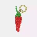 Ciondolo peperoncino in rilievo fatto a mano con chiusura dorata per decorazioni fai-da-te - Ciondolo al Peperoncino