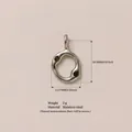 Pendante vintage irregolare in acciaio inox con zirconi verde oliva e dimensioni - Ciondolo Cerchio Verde (N. 5)