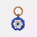 Handcrafted blue evil eye beaded charm with a golden ring clasp for DIY accessory crafts - Evil Eye Pendant