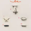 Selection of summer ocean-themed DIY charms including starfish fish and pearl designs for flip-flops - Pearl Chain Style (No. 6) / Gold