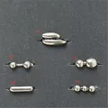Five silver pebble-shaped metallic charms for DIY flip-flop and sandal decoration. - Combined Style (No. 11) / Silver