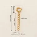 Estensione per catena in acciaio inossidabile dorato con chiusura a molla. - Catena a Sette Anelli Oro