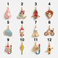 Collection of twelve colorful enamel charms featuring sports and dessert themes. - Volleyball Ice Cream