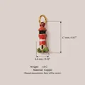 Detailed view of lighthouse charm with size, weight, and material specifications - No. 1 Lighthouse Pendant