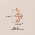 Pendentif ange Cupidon peint à la main en cuivre avec finition plaqué or 14 carats - Style 8 Pendentif Ange à l'Arc