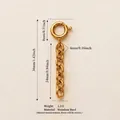 Gold plated stainless steel chain link extender charm 36mm for DIY jewelry making - Round Pearl Bikini Chain