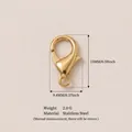 15mm gold stainless steel lobster clasp jewelry finding for DIY necklaces and crafts - Gold Stainless Steel Lobster Clasp