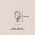 Stainless steel lobster clasp jewelry component 15mm x 9.4mm for DIY necklace bracelet making - Silver Stainless Steel Lobster Clasp