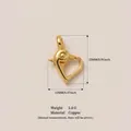 Ocean series cloud heart pendant in gold-plated copper, 23mm height, 2.0g weight - Gold Copper Heart Clasp