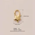 Premium gold star shaped lobster clasp charm pendant made of copper for jewelry making - Gold Copper Star Clasp