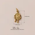 Vintage 18K gold plated cuckoo clock charm with weight and size specifications for jewelry - No.4 Vintage Heart Clock Pendant Only (Without Chain)