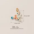 Detailed colorful bird pendant with bow, DIY enamel jewelry accessory in copper material. - Pendant Only / No.3 Pink Bow Bird Charm