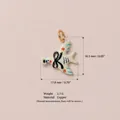 Dettaglio del ciondolo a uccello 3D con dimensioni 17,8x16,5mm e info sul materiale rame - Solo Ciondolo / No.5 Ciondolo Uccello Fiocco Nero