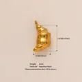 Pendentif croissant en acier inoxydable plaqué or 18 carats pour création de bijoux DIY - Croissant