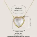 Elegant heart pendant necklace with transparent glass and yellow stones in golden finish - Heart Yellow Zircon Glass Locket Necklace / Locket Only (Without Accessories) / Yellow