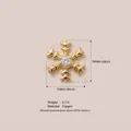 Detailed gold-plated copper snowflake pendant with clear central crystal, measuring 7mm by 7mm - Snowflake Jewelry Accessory / Pendant Only (No Chain) / Gold