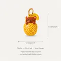 Exquis pendentif en émail chat mignon dans un ananas pour colliers et bracelets DIY - Pendentifs / Chat Ananas