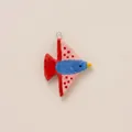 Ciondolo in acciaio inossidabile a forma di uccello colorato, placcato oro 18K per fai da te - Ciondolo Uccello Rosso e Blu / Pendant Only (Without Chain)